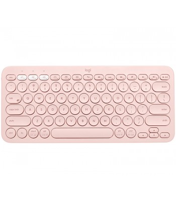 Logitech K380 Multi-Device keyboard Bluetooth QZERTY English Pink
