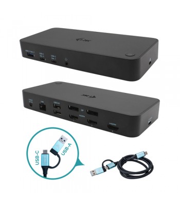 i-tec USB 3.0 / USB-C / Thunderbolt, 3x 4K Docking Station + Power Delivery 100W