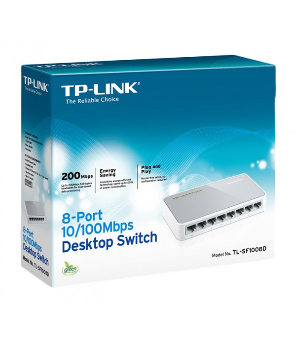TP-LINK 8-Port 10/100Mbps Desktop Switch Unmanaged network switch Wit