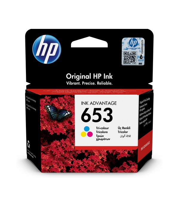 HP 653 originele Advantage drie-kleuren inktcartridge