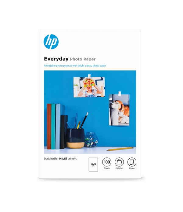 HP Everyday glanzend fotopapier, 100 vel, 10 x 15 cm