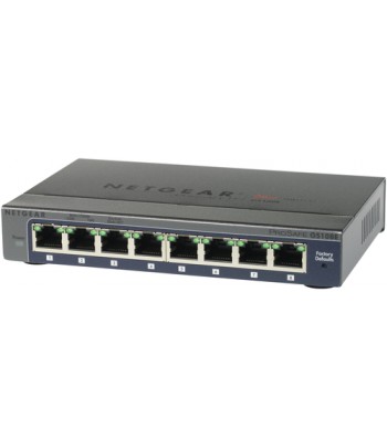 NETGEAR GS108E Gr Gigabit Ethernet (10/100/1000) Noir