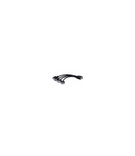 Matrox CAB-L60-4XAF 1x LFH60 4x HD15 Black cable interface/gender adapter