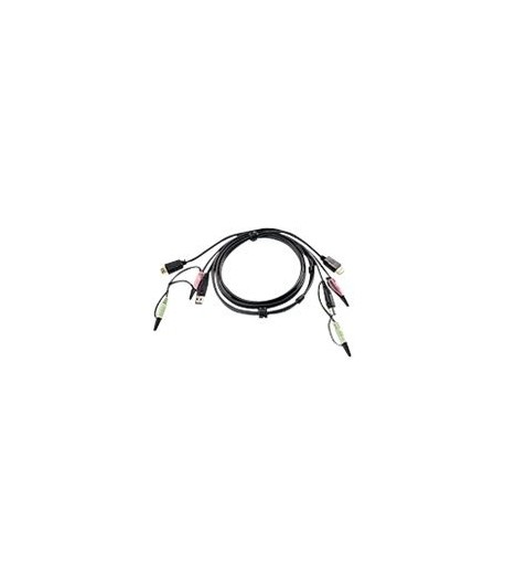 Aten 2L-7D02UH 1.8m Zwart toetsenbord-video-muis (kvm) kabel