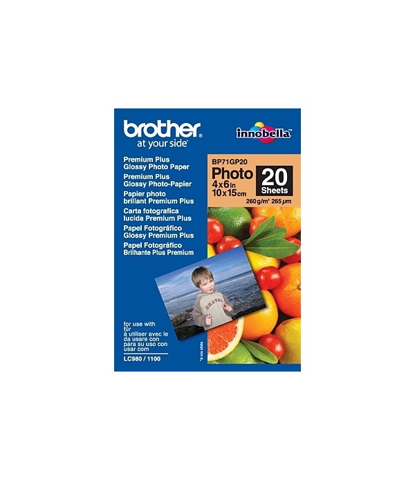 Brother BP71GP20 Premium Glossy Photo Paper White photo paper