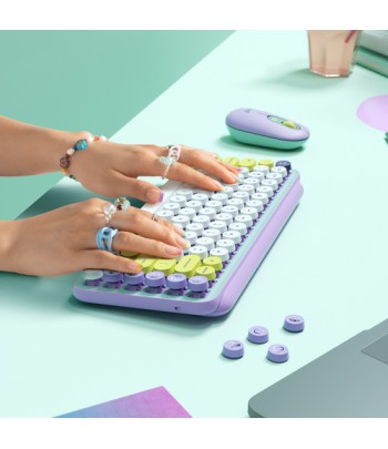 Logitech POP Keys Wireless Mechanical Keyboard With Emoji Keys toetsenbord RF-draadloos + Bluetooth QWERTZ Zwitsers Muntkleur