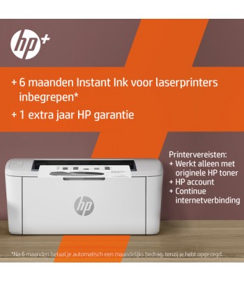 HP LaserJet HP M110we printer, Zwart-wit, Printer voor Kleine kantoren, Print, Draadloos; HP+; Geschikt voor HP Instant Ink