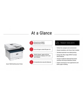 Xerox B305 A4 38 ppm draadloze dubbelzijdige printer PS3 PCL5e/6 2 laden totaal 350 vel
