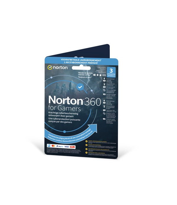 NortonLifeLock Norton 360 for Gamers Nederlands, Frans Basislicentie 1 licentie(s) 1 jaar