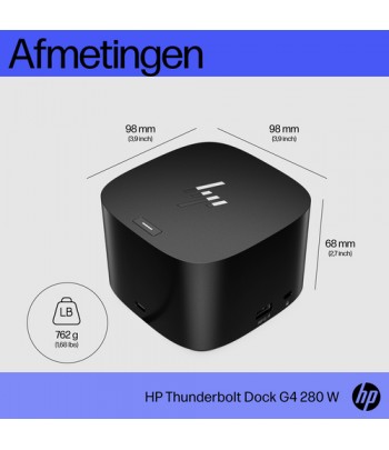 HP Thunderbolt Dock 280W G4 met combokabel
