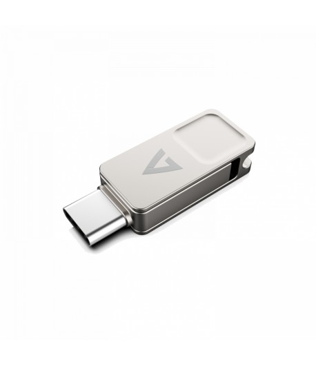 V7 VF3128GTC lecteur USB flash 128 Go USB Type-A / USB Type-C 3.2 Gen 1 (3.1 Gen 1) Argent