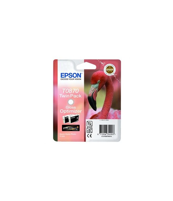 Epson Dubbelpack Gloss Optimizer T0870 Ultra Gloss High-Gloss 2