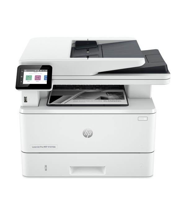 HP LaserJet Pro MFP 4102dw printer, Zwart-wit, Printer voor Kleine en middelgrote ondernemingen, Printen, kopiren, scannen, Draa