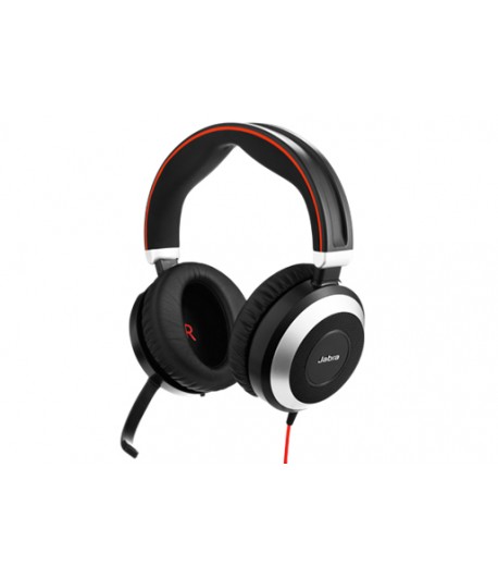 Jabra Evolve 80 MS Stereo Stereofonisch Hoofdband Zwart hoofdtelefoon