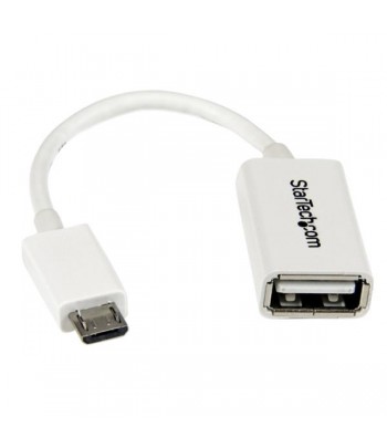 StarTech.com Cble adaptateur Micro USB vers USB Host OTG de 12cm - Mle / Femelle - Blanc
