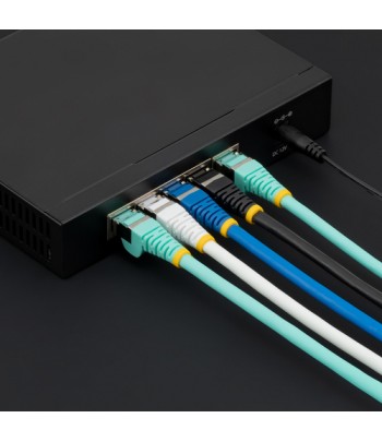 StarTech.com Cble Ethernet CAT6a 7,5m - Low Smoke Zero Halogen (LSZH) - 10 Gigabit 500MHz 100W PoE RJ45 S/FTP Cordon de Raccorde