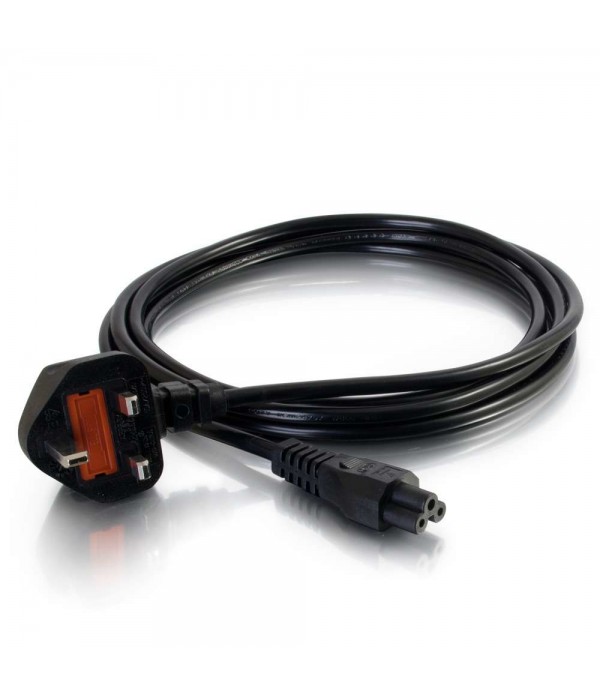 C2G 80603 power cable Black 3 m C5 coupler BS 1363