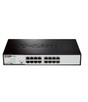 D-Link DGS-1016D/E Unmanaged Black,Metallic network switch