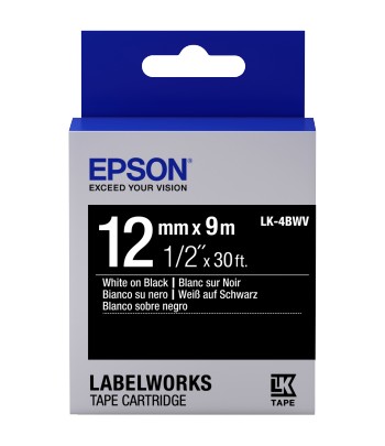 Epson C53S654009 Wit op zwart labelprinter-tape