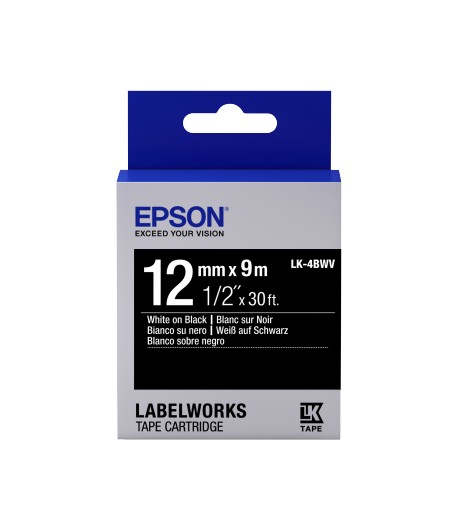 Epson C53S654009 Wit op zwart labelprinter-tape