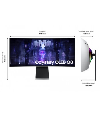 Samsung Odyssey Neo G8 LS34BG850SUXEN computer monitor 86.4 cm (34") 3440 x 1440 pixels UltraWide Quad HD OLED Silver