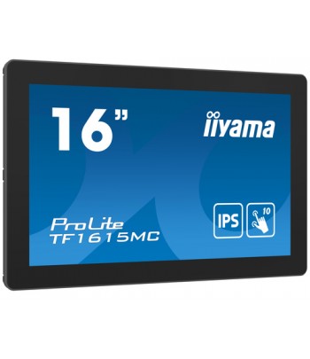 iiyama ProLite TF1615MC-B1 computer monitor 39.6 cm (15.6") 1920 x 1080 pixels Full HD Touchscreen Black