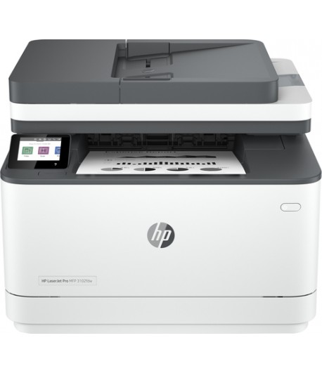 HP LaserJet Pro MFP 3102fdw printer, Zwart-wit, Printer voor Kleine en middelgrote ondernemingen, Printen, kopiren, scannen, fax
