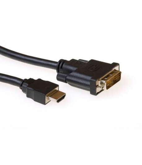 ACT AK3742 cble vido et adaptateur 5 m HDMI DVI-D Noir