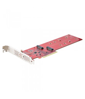 StarTech.com Dual M.2 PCIe SSD Adapter Card, PCIe x8 / x16 to Dual NVMe or AHCI M.2 SSDs, PCI Express 4.0, 7.8GBps/Drive, Bifurc