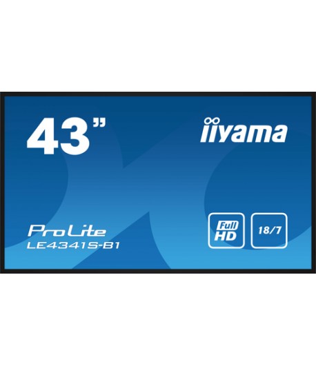iiyama LE4341S-B1 Signage Display Digital signage flat panel 108 cm (42.5") LCD 350 cd/m Full HD Black 18/7