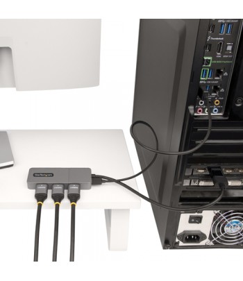 StarTech.com 3-Port MST Hub, DisplayPort naar 3x HDMI, Triple 4K 60Hz HDMI Monitors, DP 1.4 Multi-Monitor Video Adapter, 30cm In
