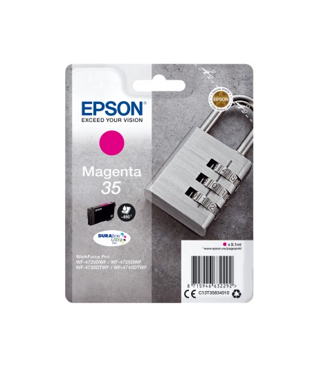 Epson Singlepack Magenta 35 DURABrite Ultra Ink 9.1ml Magenta inktcartridge