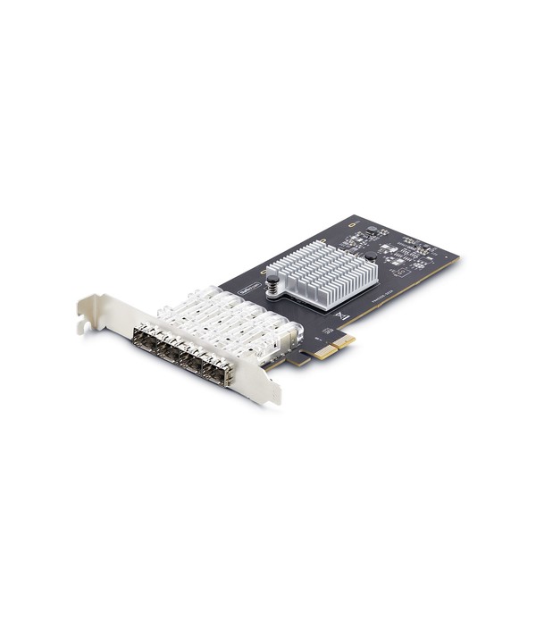 StarTech.com 4-Port GbE SFP Network Card, PCIe 2.0 x2, Intel I350-AM4 4x 1GbE Controller, 1000BASE Copper/Fiber Optic, Quad-Port