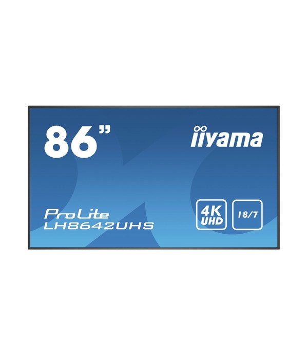 iiyama LH8642UHS-B3 affichage de messages Panneau plat de signalisation numrique 2,17 m (85.6") IPS 500 cd/m 4K Ultra HD Noir I