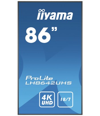 iiyama LH8642UHS-B3 beeldkrant Digitale signage flatscreen 2,17 m (85.6") IPS 500 cd/m 4K Ultra HD Zwart Type processor Android