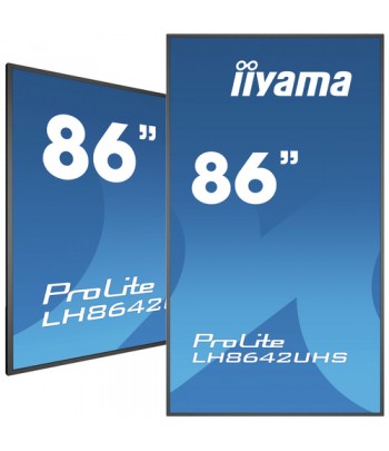 iiyama LH8642UHS-B3 Signage Display Digital signage flat panel 2.17 m (85.6") IPS 500 cd/m 4K Ultra HD Black Built-in processor