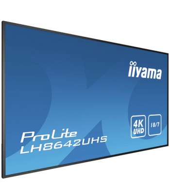 iiyama LH8642UHS-B3 Signage Display Digital signage flat panel 2.17 m (85.6") IPS 500 cd/m 4K Ultra HD Black Built-in processor