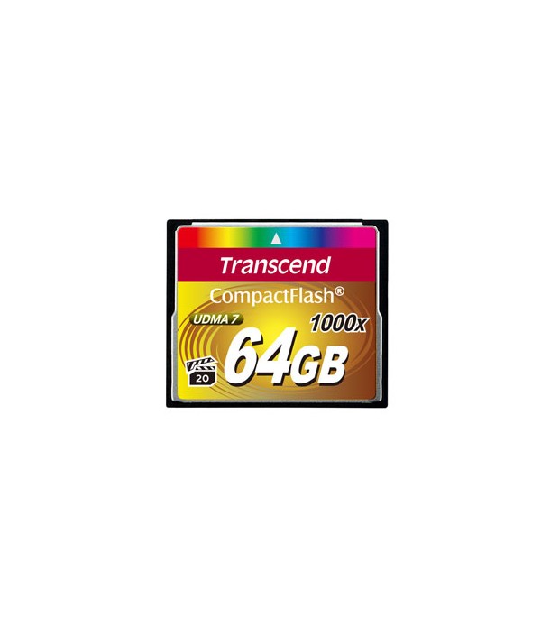Transcend CompactFlash Card 1000x 64GB 64GB CompactFlash Klasse 6 flashgeheugen