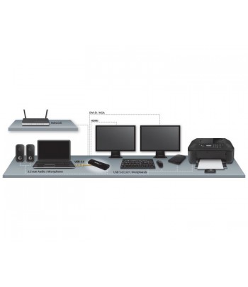 StarTech.com HDMI en DVI/VGA dual monitor docking station voor laptops USB 3.0