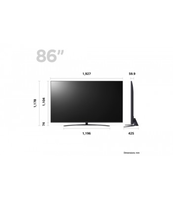 LG 86UR81006LA 2,18 m (86") 4K Ultra HD Smart TV Wifi Zwart