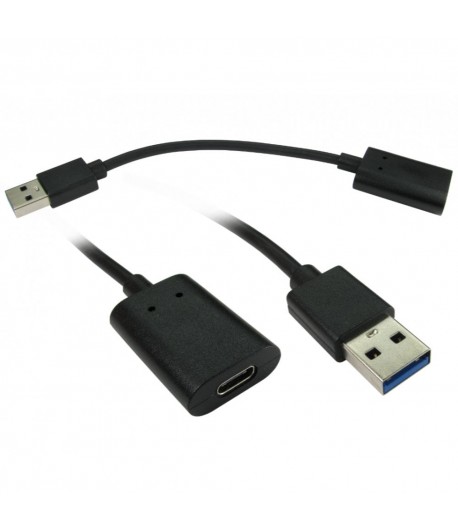 Origin Storage CAB-USBAM-USBCF USB-kabel 0,15 m USB 2.0 USB A USB C Zwart