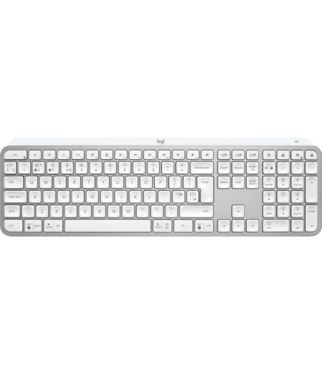 Logitech 920-011585 keyboard RF Wireless + Bluetooth QWERTY UK English Aluminium, White