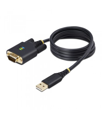 StarTech.com 3ft (1m) USB to Serial Adapter Cable, COM Retention, Interchangeable Screws/Nuts, USB-A to DB9 RS232, FTDI IC, ESD 