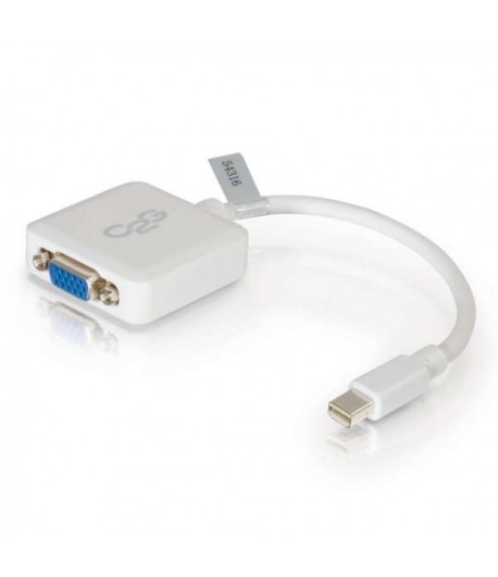 C2G 20cm Mini DisplayPort to VGA Adapter - Thunderbolt to VGA Converter M/F - White