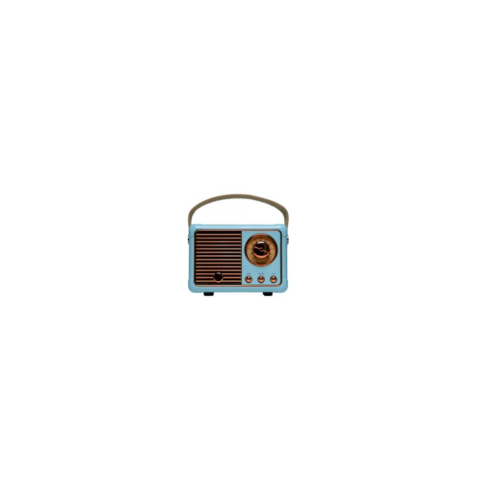 Denver BTP-203T Mini BT-Lautsprecher Retro-Design blau