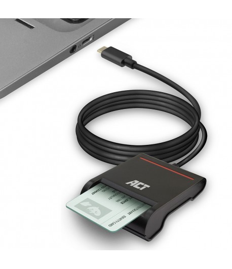 ACT AC6020 smart card reader Indoor USB USB 2.0 Black