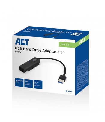 ACT AC1510 cable gender changer SATA USB Type-A Black