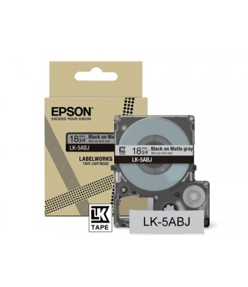 Epson Matte Tape  Grey/Black 18mm(8m)  LK-5ABJ