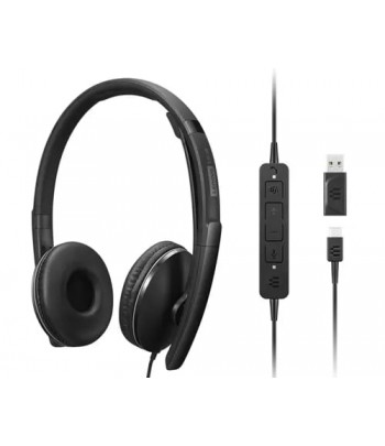 Lenovo 4XD1M45627 headphones/headset Wired Head-band USB Type-C Black