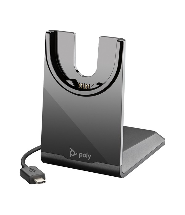 POLY Voyager Focus 2 USB-C-C Headset +USB-C/A Adapter +Charging Stand